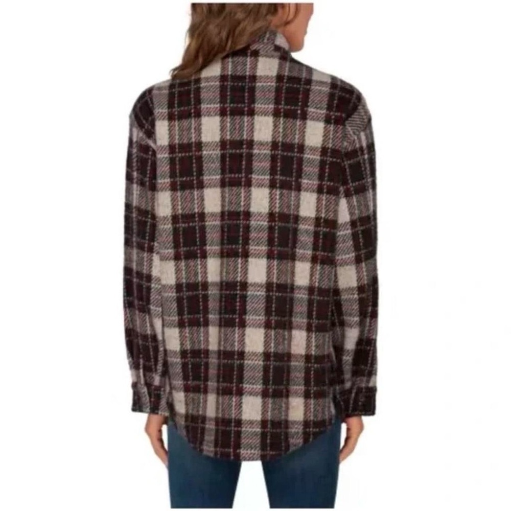 Natural Reflections Red and Black Plaid Jacket - Picture 2 of 5